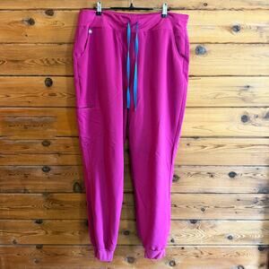 FIGS Zamora Jogger Scrub Pants XL Raspberry Sorbet